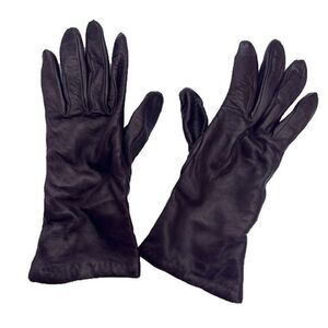 Women’s Talbots Brown Leather Gloves Cashmere Lined Size 6.5